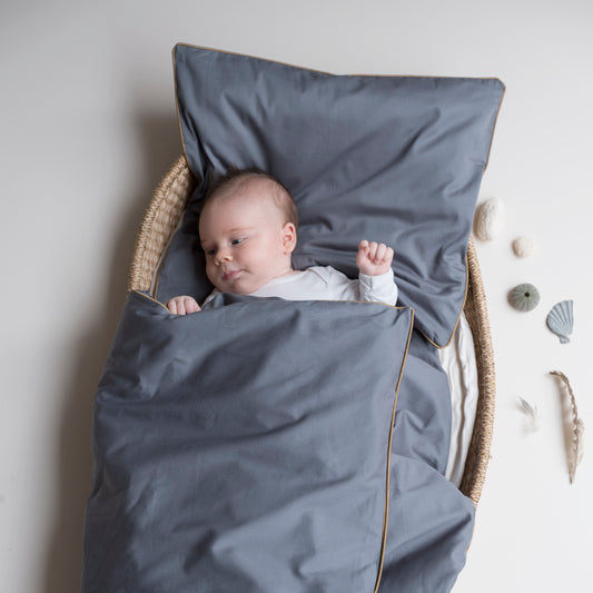 Baby Bettwäsche 70 x 100 cm - Farbe Blaufichte - Fabelab Bedding Baby