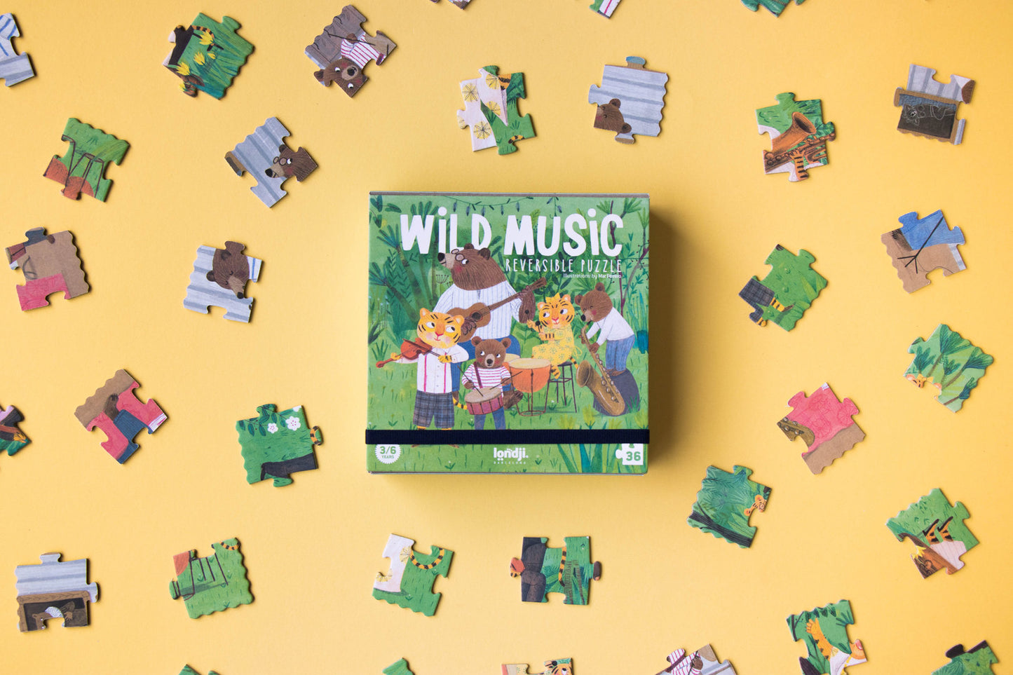 Puzzle Wild Musik - beidseitig 36 Teile- LONDJI Puzzle Wild Music