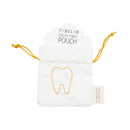 Zahnfee Beutel 9x8 cm - Farbe Natur - Fabelab Tooth Fairy Pouch